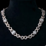 Load image into Gallery viewer, Infinity Link Chain Necklace 12mm, VVS1 Moissanite
