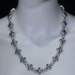 Load image into Gallery viewer, Blue Diamond Infinity Link Chain | Men's Blue Diamond Chain | Blue Diamond Cross Chain