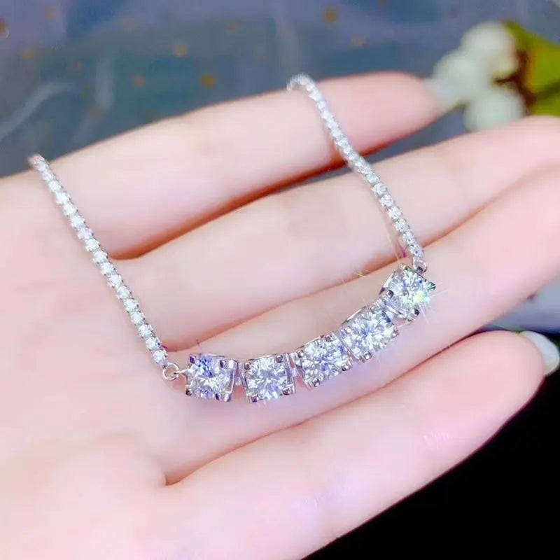 White Gold Plated Silver Moissanite Bracelet Women 2.5ctw