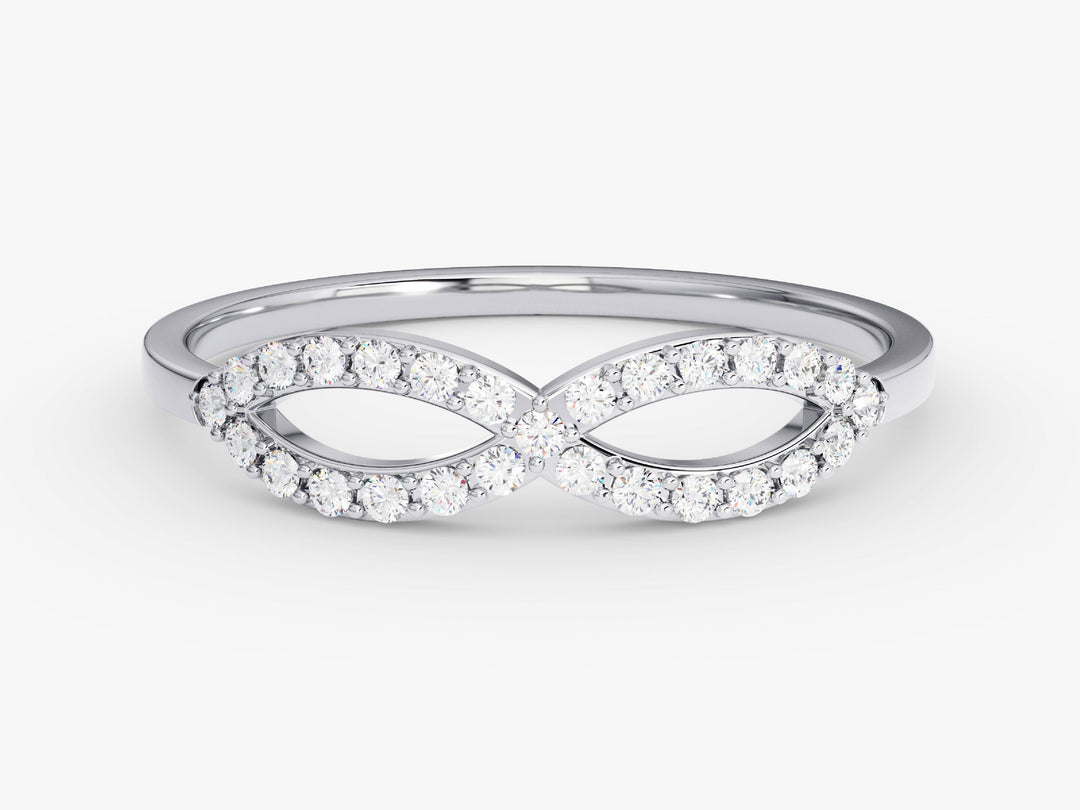 Infinity Moissanite Wedding Band