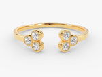 Load image into Gallery viewer, Open Trio Moissanite Wedding Band
