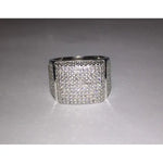 Load image into Gallery viewer, Iced Out Wedding Rings Custom Square Pinky Ring
