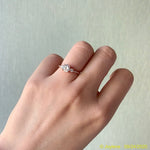 Load image into Gallery viewer, 1ct Round Cut 3-Stone Sterling Silver Engagement Ring image 7