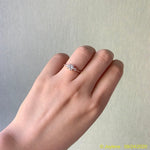 Load image into Gallery viewer, 1ct Round Cut 3-Stone Sterling Silver Engagement Ring image 8