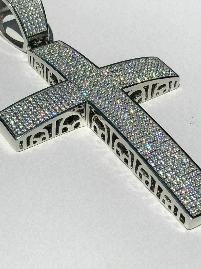 Iced Out Cross Pendant, Iced Out Chain With Pendant