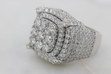 Hip Hop Style Iced Out Men Ring 7.75 CTW