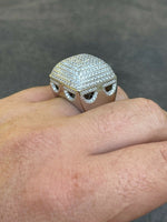 Load image into Gallery viewer, Solid 925 Silver Square Cluster Moissanite Diamond Hip Hop Ring
