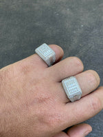 Load image into Gallery viewer, Square Diamond Ring Iced Out Baguette Moissanite Diamond
