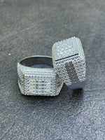 Load image into Gallery viewer, Square Diamond Ring Iced Out Baguette Moissanite Diamond
