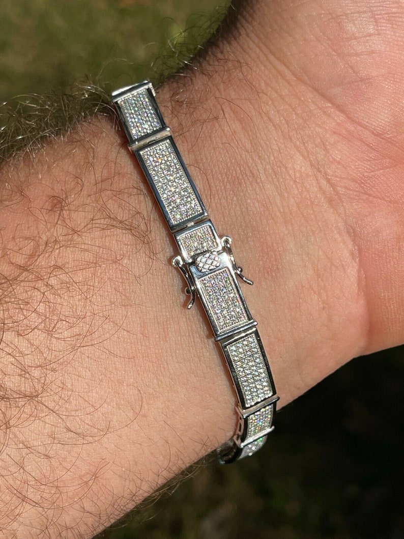 Mens Moissanite Bracelet