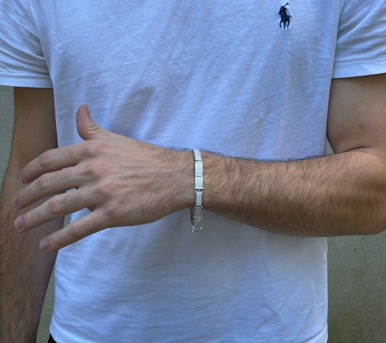 Mens Moissanite Bracelet