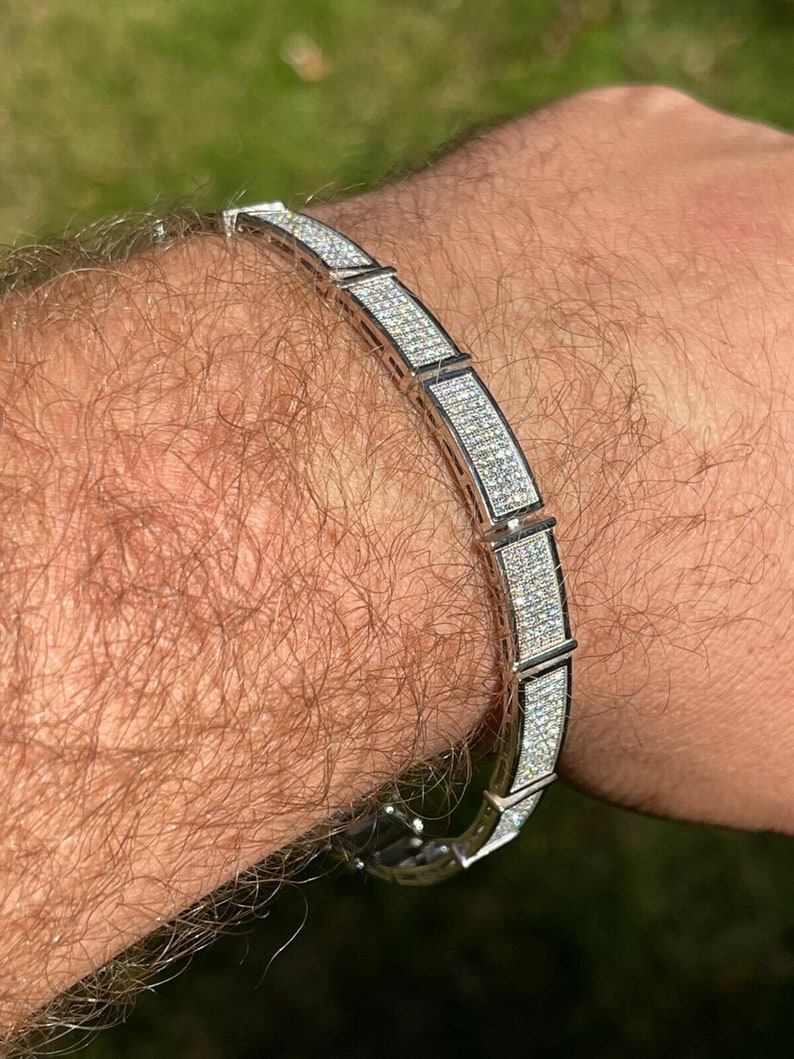 Mens Moissanite Bracelet