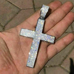 Load image into Gallery viewer, Iced Out Cross Pendant, Iced Out Chain With Pendant
