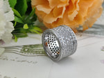 Load image into Gallery viewer, Round Moissanite Men&#39;s Iced Out Ring, Six layered Micro Pave Hip Hop Band
