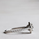 Load image into Gallery viewer, 1.5 carat Round Lab Diamond Halo Engagement Ring, Platinum Ring image 2