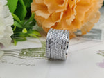 Load image into Gallery viewer, Round Moissanite Men&#39;s Iced Out Ring, Six layered Micro Pave Hip Hop Band
