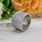 Load image into Gallery viewer, Round Moissanite Men&#39;s Iced Out Ring, Six layered Micro Pave Hip Hop Band
