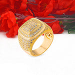 Load image into Gallery viewer, 925 Silver With Yellow Gold Plated Men&#39;s Diamond Ring
