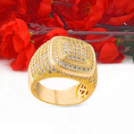 Load image into Gallery viewer, 925 Silver With Yellow Gold Plated Men&#39;s Diamond Ring
