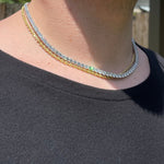 Load image into Gallery viewer, Tennis Chain VVS 14k White Gold 3mm 4mm 16 18 20 22 inch Diamond Iced Lab CZ Sterling Silver image 4