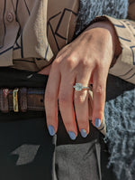 Load image into Gallery viewer, 3.20 Carat Round Brilliant Lab Grown Diamond Engagement Ring, 14K White Gold, With Side Tapered Diamonds image 6