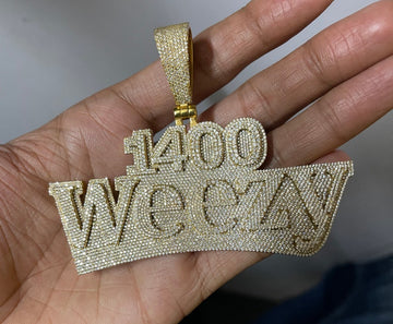 Hip Hop Pendant Gold Plated 18K Moissanite Diamond