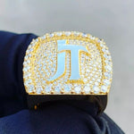 Load image into Gallery viewer, Iced Out Ring Customize JT Yellow Gold Plated

