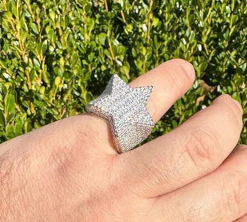 Iced Out Star Ring