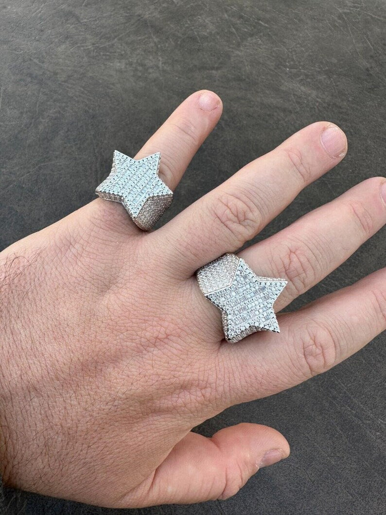 Iced Out Star Ring