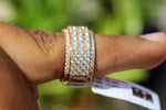 Load image into Gallery viewer, VVS1 Moissanite Hip Hop Ring for Men, Solid  Rose Gold Band, Hip Hop Trendy Design Men&#39;s Ring
