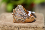 Load image into Gallery viewer, VVS1 Moissanite Hip Hop Ring for Men, Solid Rose Gold Ring
