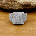 Load image into Gallery viewer, 2.24 Ct Moissanite Hip Hop Men&#39;s Ring, Chunky Square Ring
