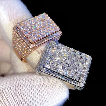 Premium Iced Out Moissanite Men Rings