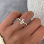 Load image into Gallery viewer, 1.5 CT Marquise Cut Moissanite Engagement Rings, Vintage Marquise Engagement Ring, Marquise Promise Ring, Solitaire Marquise Wedding Rings. image 2