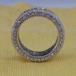 Load image into Gallery viewer, Round Cut Moissanite Eternity Band Ring 0.65 Ct. - 14K Yellow Gold Engagement Ring for Men - Men's Gold Ring - Wedding Ring for Him