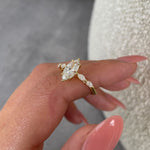 Load image into Gallery viewer, 1.5 CT Marquise Cut Moissanite Engagement Rings, Vintage Marquise Engagement Ring, Marquise Promise Ring, Solitaire Marquise Wedding Rings. image 4