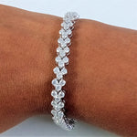 Load image into Gallery viewer, Unique Moissanite Bracelet, Round Moissanite Diamond bracelet, Premium Grade Moissanite tennis bracelet chain , Chain Bracelet, Diamond
