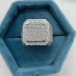 Load image into Gallery viewer, 2.20 ct Bust Down Moissanite Ring, Hip Hop Iced Out Ring
