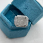 Load image into Gallery viewer, 2.20 ct Bust Down Moissanite Ring, Hip Hop Iced Out Ring
