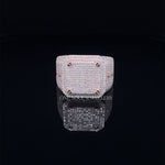 Load image into Gallery viewer, VVS Moissanite Bust Down Ring, Iced Out Diamond Ring Rose Gold
