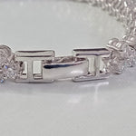 Load image into Gallery viewer, Moissanite Tennis Bracelet Silver Moissanite Tennis chain link Bracelet 2.5mm Bridal Bracelet Tennis Chain 925 18k, Christmas Gift
