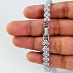 Load image into Gallery viewer, Forever One Moissanite Tennis Bracelet in 14K White Gold Plated, Moissanite Bracelet, Diamond Bracelet, Tennis Bracelet, Gift for her