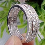 Load image into Gallery viewer, Lab Grown Diamond Eternity Band: 14K White Gold Wedding Ring image 4