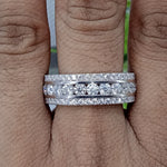 Load image into Gallery viewer, Lab Grown Diamond Eternity Band: 14K White Gold Wedding Ring image 2