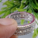 Load image into Gallery viewer, Lab Grown Diamond Eternity Band: 14K White Gold Wedding Ring image 9
