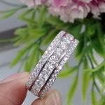 Load image into Gallery viewer, Lab Grown Diamond Eternity Band: 14K White Gold Wedding Ring image 3