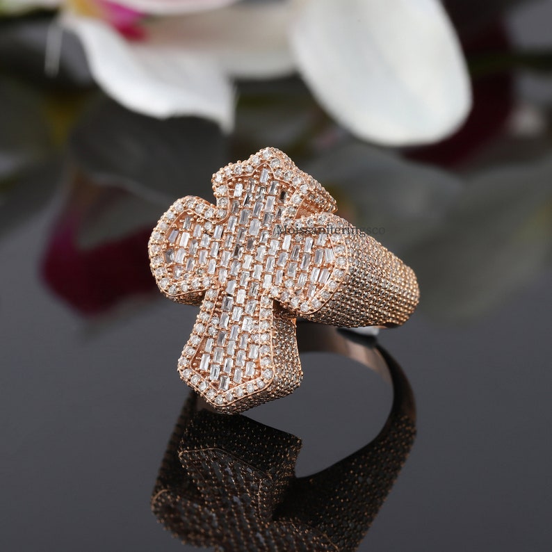 Unique Cross Men's Ring, Jesus Cross Ring