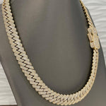 Load image into Gallery viewer, Big Cuban Link Chain, 15MM Diamond Cuban Link Chain
