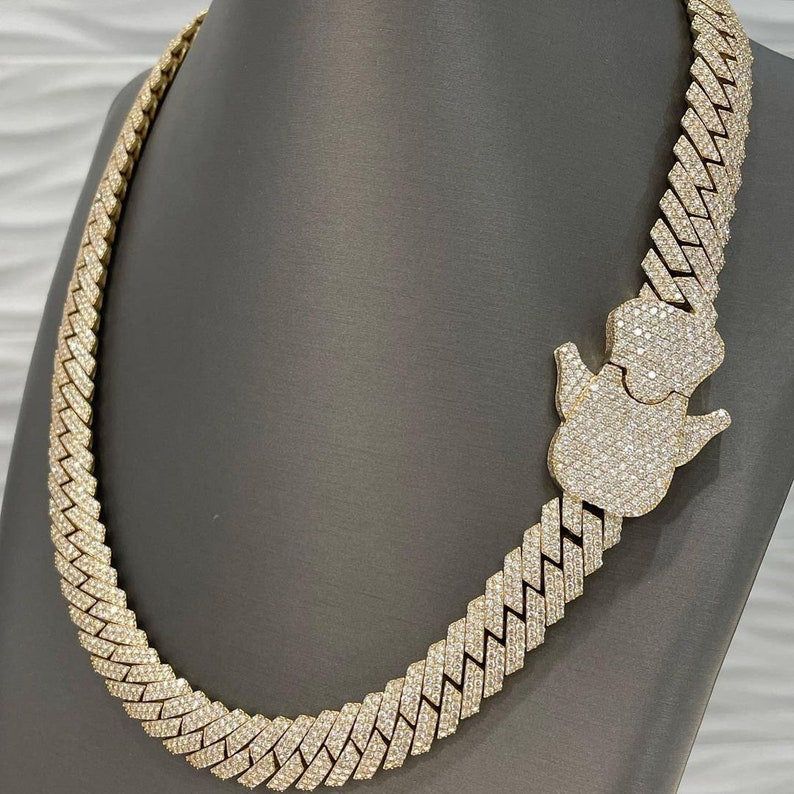 Big Cuban Link Chain, 15MM Diamond Cuban Link Chain