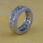 Load image into Gallery viewer, Lab Grown Diamond Eternity Wedding Band - 14K White Gold Men's Ring image 2